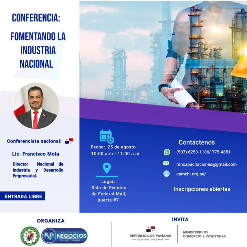 La organiza la C&aacute;mara de Comercio, Industrias, Agricultura y Turismo de Chiriqu&iacute; (Camchi), en conjunto con el Ministerio de Comercio e Industrias (MICI)