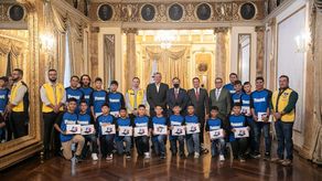 Equipo campeón de las pequeñas ligas es recibido por el Nito Cortizo