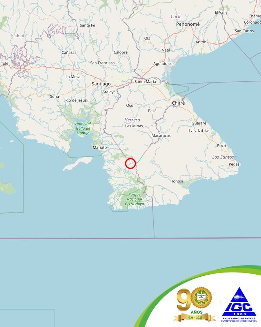 Un sismo de magnitud 4,4 en la escala abierta de Richter se registró este martes en Tonosí, un poblado del centro-sur panameño situado frente a la costa del Pacífico, sin que se informara en un primer momento de daños materiales o a personas. Un sismo de magnitud 4,4 en la escala abierta de Richter se registró este martes en Tonosí, un poblado del centro-sur panameño situado frente a la costa del Pacífico, sin que se informara en un primer momento de daños materiales o a personas.