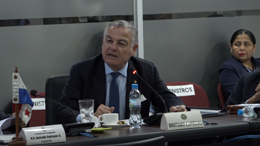 El contralor Anel Flores sustentó ante la Comisión de Presupuesto.