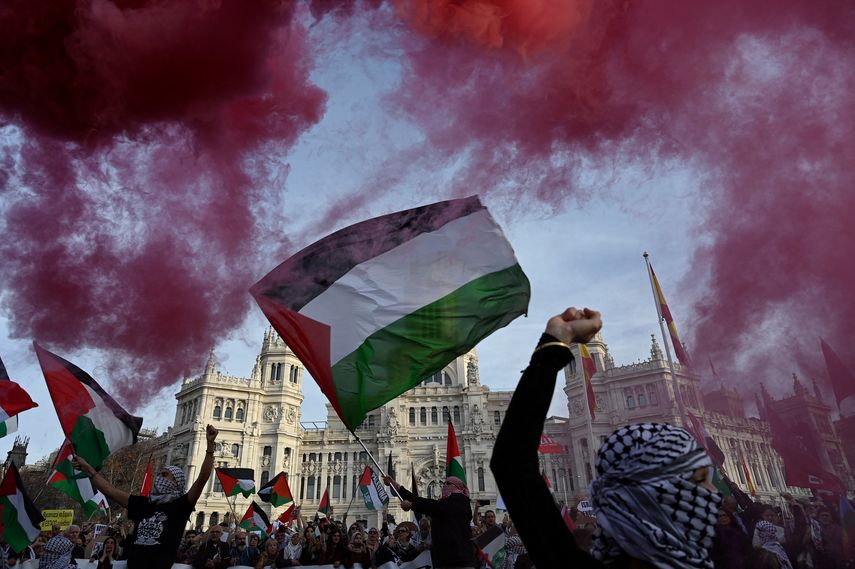 Manifiestan 20.000 en Madrid contra el genocidio en Gaza