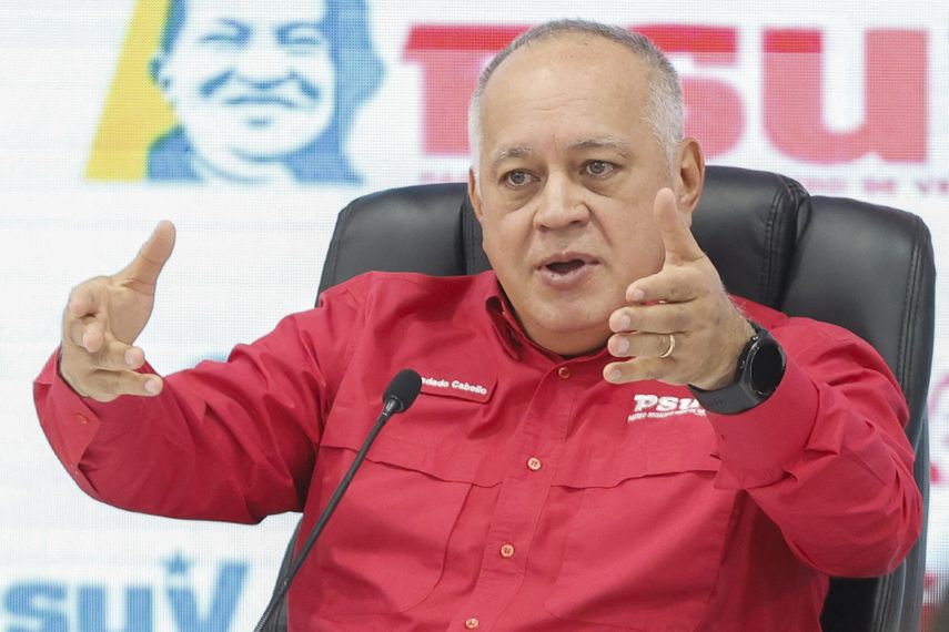 Diosdado Cabello lanzó críticas contra Panamá y los Premios Nobel. AFP