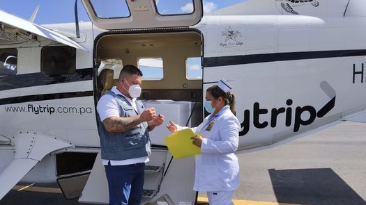 Ayer miércoles se recibieron otras 800 dosis de la vacuna bivalente en el aeropuerto de David en Chiriquí.