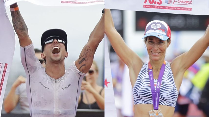 Ironman 70.3: brasileño Santos y la dominicana Schaupp brillan