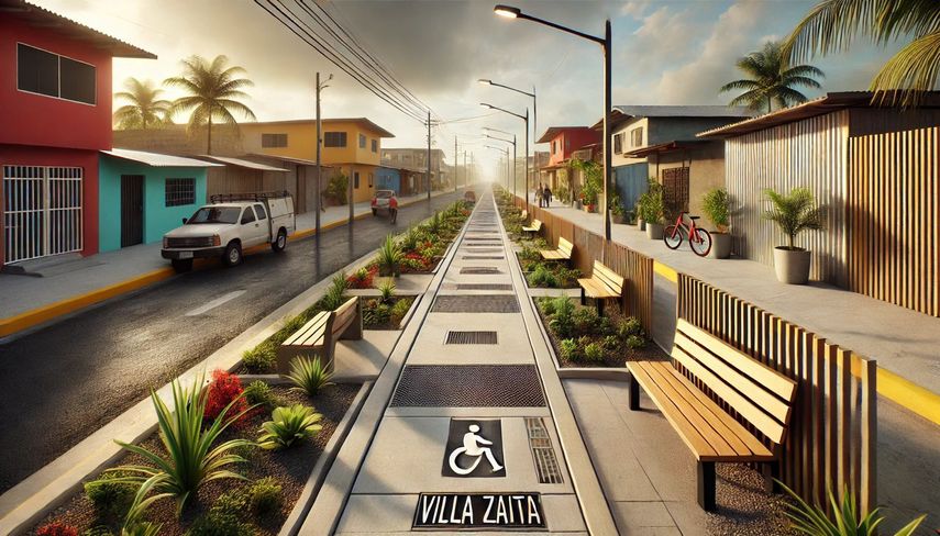 Maqueta generada con inteligencia artificial por la Alcaldía de Panamá. Proyecto en Villa Zaita. Maqueta generada con inteligencia artificial por la Alcaldía de Panamá. Proyecto en Villa Zaita.