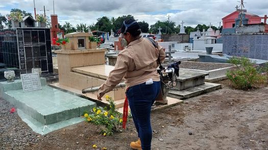 Desde mediados del presente mes el Minsa realiza la inspección y nebulización en los cementerios de la provincia de Chiriquí al acercarse el 2 de noviembre cuando se conmemora el día de los difuntos.