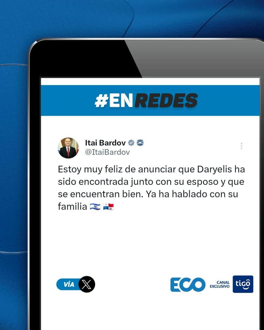 La ciudadana panameña Daryelis Denises Sáez Batista, quien aparentemente había sido secuestrada por los terroristas de Hamás en Israel, fue encontrada. La ciudadana panameña Daryelis Denises Sáez Batista, quien aparentemente había sido secuestrada por los terroristas de Hamás en Israel, fue encontrada.