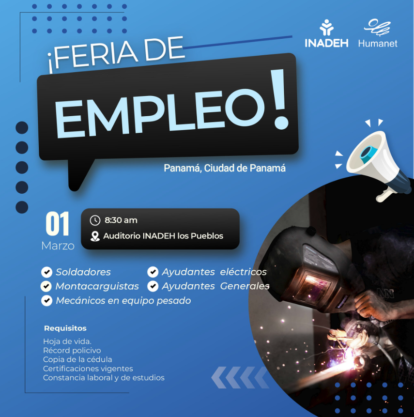 En sus redes sociales, el Instituto Nacional de Formación Profesional y Capacitación para el Desarrollo Humano (INADEH) ofreció detalles de empleo que llevará a cabo. En sus redes sociales, el Instituto Nacional de Formación Profesional y Capacitación para el Desarrollo Humano (INADEH) ofreció detalles de empleo que llevará a cabo.