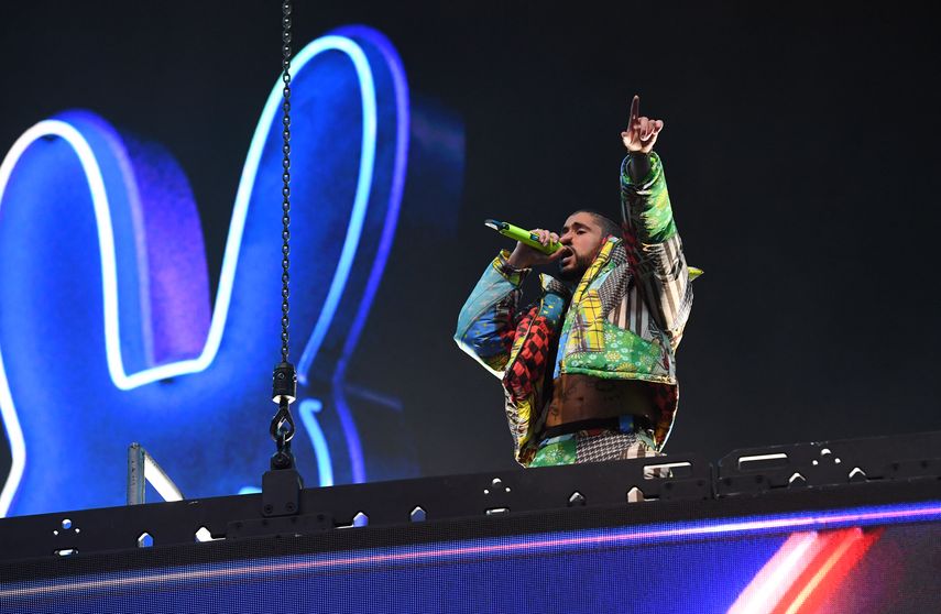 Bad Bunny en Festival de Coachella en EE.UU. Foto: AFP