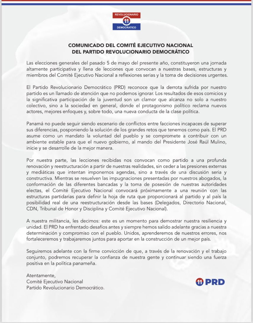 PRD convoca urgente reestructuración del partido PRD convoca urgente reestructuración del partido