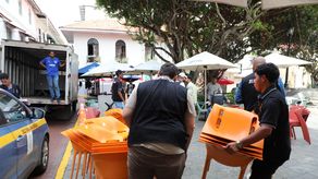 El operativo de la Alcaldía de Panamá se desarrolló en Casco Antiguo.