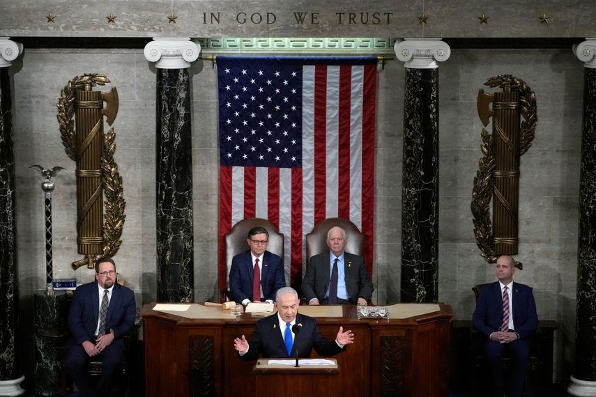 Netanyahu defiende la guerra en Gaza ante un Congreso estadounidense dividido