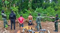 Dos ciudadanos panameños fueron aprehendidos por presuntamente realizar actividades de minería ilegal en la quebrada Peluca, corregimiento de Caimitillo, dentro del Parque Nacional Chagres, provincia de Panamá. Dos ciudadanos panameños fueron aprehendidos por presuntamente realizar actividades de minería ilegal en la quebrada Peluca, corregimiento de Caimitillo, dentro del Parque Nacional Chagres, provincia de Panamá.