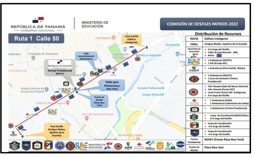 Tras dos años de suspensión producto de la pandemia del covid-19, bandas estudiantiles en la ciudad de Panamá, engalanaron las dos rutas habilitadas para los Desfiles Patrios.