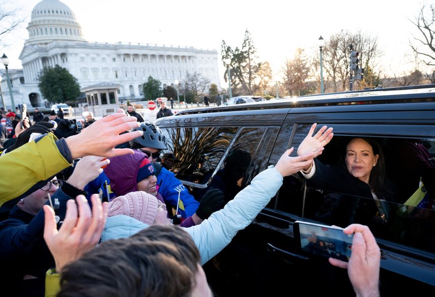 La líder opositora y Premio Nobel de la Paz