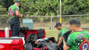 Rescatistas del Cuerpo de Bomberos de Panamá.