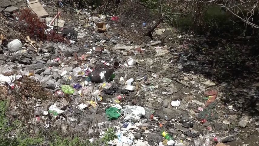 Además de las personas que tiran basura en el propio sitio desde la carretera