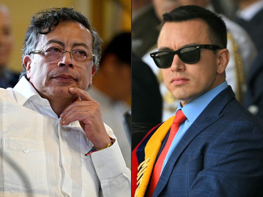 Noboa acusa a Petro de impulsar una incursión guerrillera desde Colombia