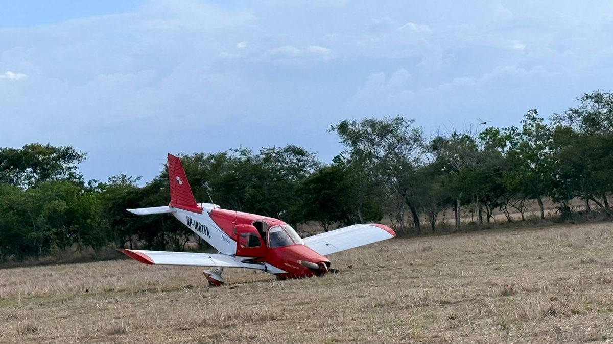 La avioneta aterrizó de emergencia en un campo abierto. La avioneta aterrizó de emergencia en un campo abierto.