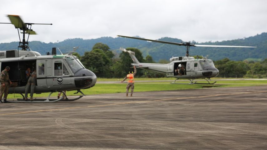 Helicóptero del Senan se accidenta en área montañosa de Coclesito. | Foto: Senan