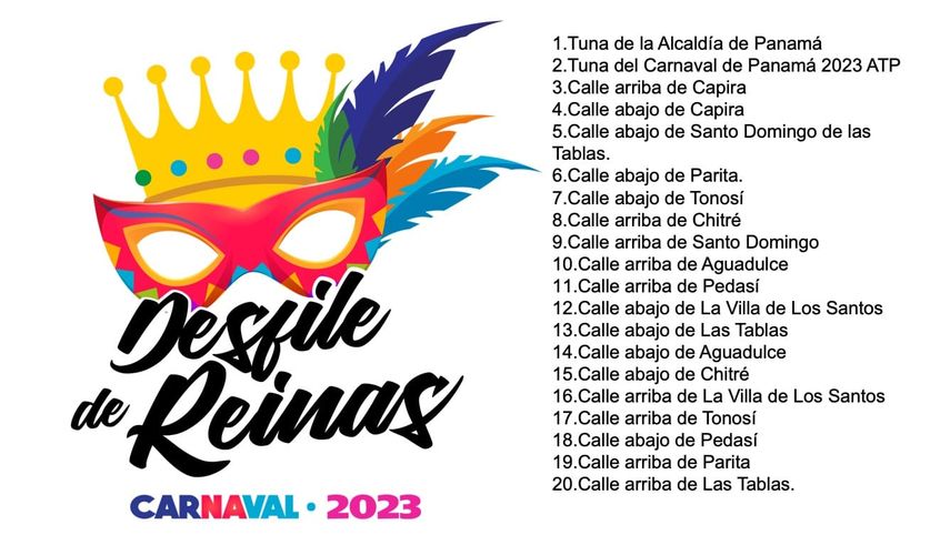 El Municipio de Panamá detalló todos los pormenores de lo que será el Desfile de Reinas de Carnaval 2023, el 5 de marzo en la Cinta Costera, luego de su suspensión por la pandemia covid-19.