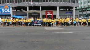 Ministerio Público realiza cadena humana contra la trata de personas