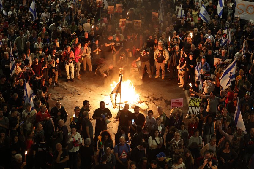 Una estampida y disparos durante un reparto de comida en la franja de Gaza