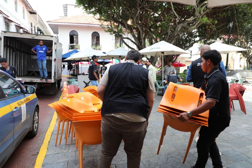El operativo de la Alcaldía de Panamá se desarrolló en Casco Antiguo.