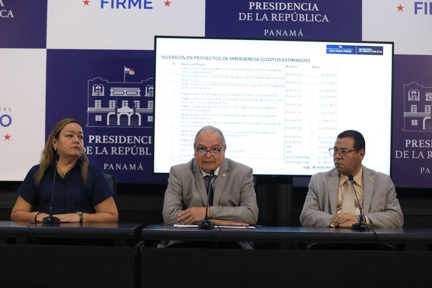 El MOP presentó un informe el Gabinete y solicitó más de $18 millones para atender la emergencia.