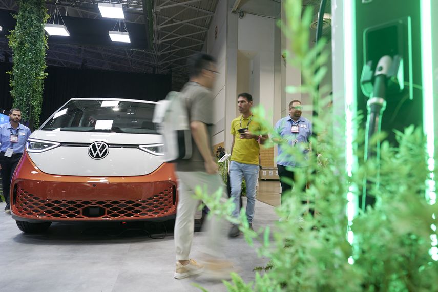 Las ventas de autos eléctricos del líder europeo Volkswagen. Las ventas de autos eléctricos del líder europeo Volkswagen.