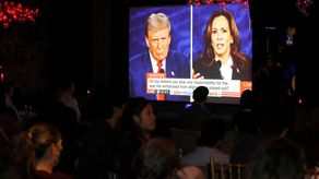 Donald Trump y Kamala Harris. AFP