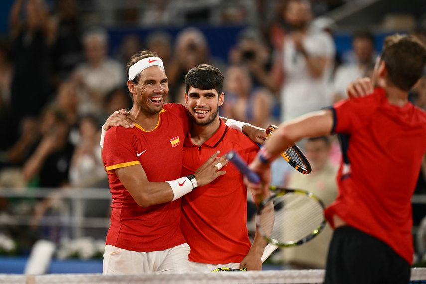 Rafael Nadal y Carlos Alcaraz pierden en dobles de París 2024