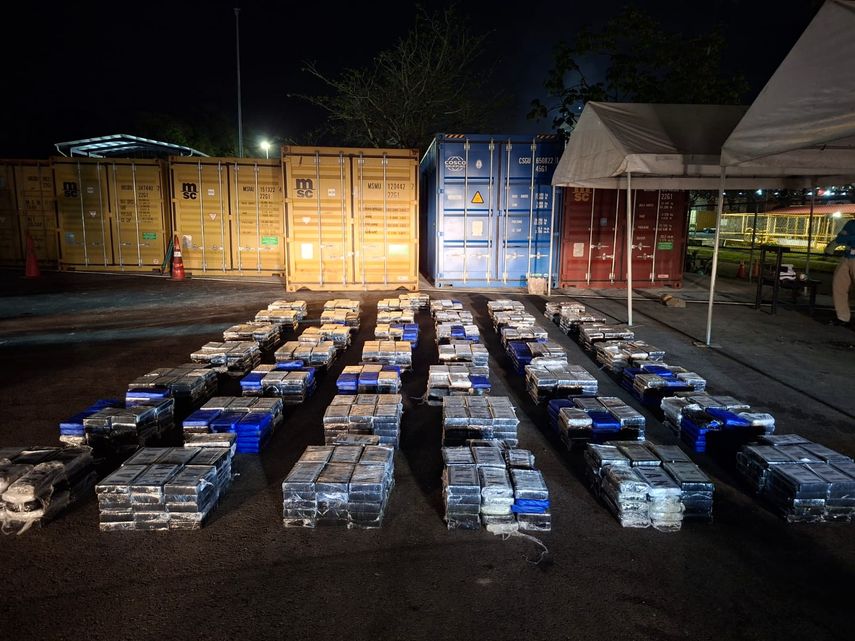 Las autoridades panameñas incautaron un cargamento de 1.506 paquetes de droga en un contenedor que tenía como destino final Lituania