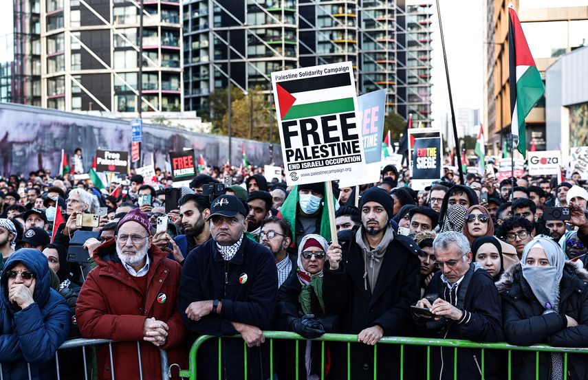 Londres: 300 mil personas protestan en apoyo a Palestina
