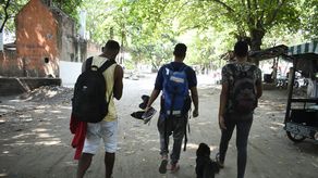 Migrantes frontera México. AFP