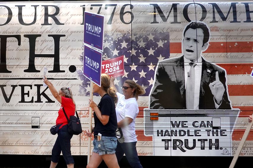 Los partidarios del candidato presidencial republicano