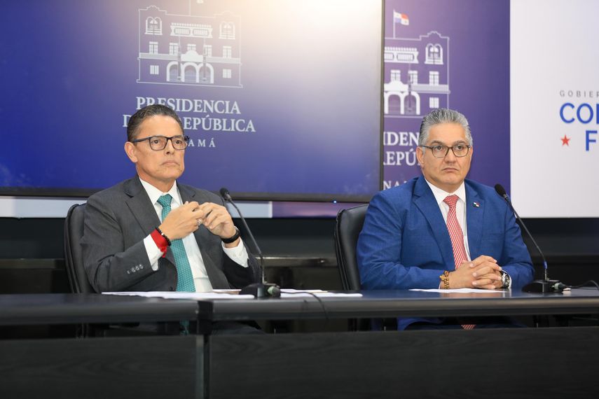 Los ministros Frank Ábrego y Juan Carlos Orillac dieron un informe de lo aprobado en Gabinete. Los ministros Frank Ábrego y Juan Carlos Orillac dieron un informe de lo aprobado en Gabinete.