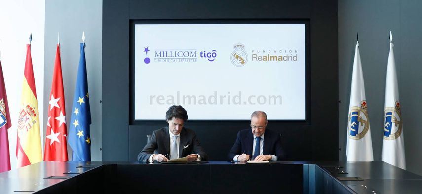 Gracias a esta alianza de Real Madrid con Millicom se formará a 11.200 niños y niñas junto a sus familias en el uso responsable y productivo de internet. Foto/Cortesía Real Madrid.