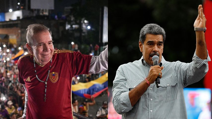 Edmundo González y Nicolás Maduro