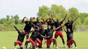 El ánimo de los jugadores panameños se muestra por todo lo alto.