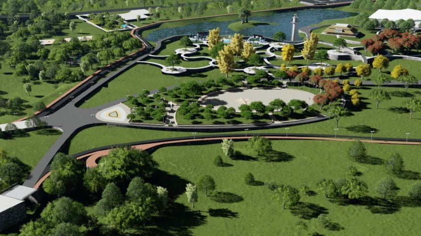 Render del Parque Metropolitano de David, que forma parte de los proyectos de Descentralización y la empresa privada.