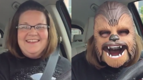 Millones han visto video de mujer con máscara de Chewbacca