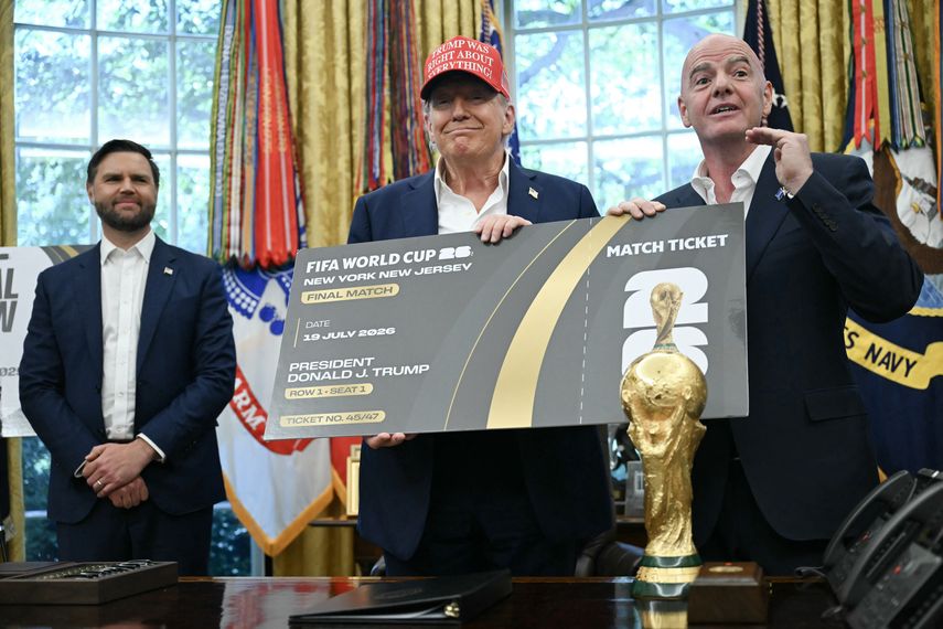 Trump anuncia que el sorteo del Mundial de Fútbol 2026 será en Washington en diciembre