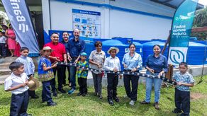 Canal de Panamá y Banistmo inauguran sistema de cosecha de agua en el C.E.B.G. La Bonga de Capira