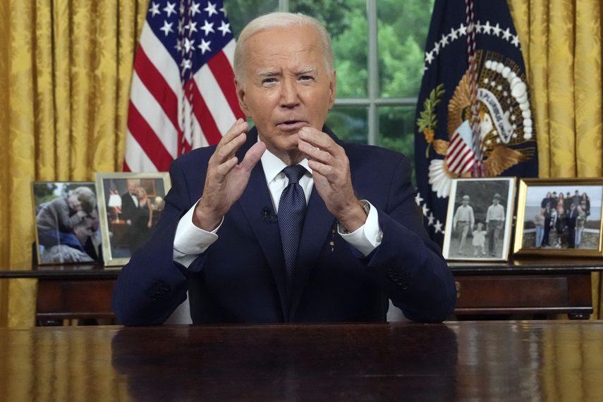 Biden insta a estadounidenses a resolver diferencias en las urnas, no con balas