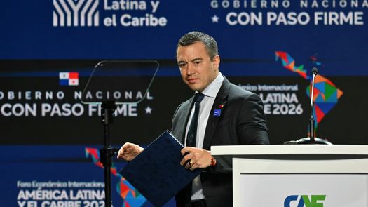 El presidente de Ecuador, Daniel Noboa, consideró este miércoles que Latinoamérica puede crecer cerca del 5 %, por sobre las predicciones del Fondo Monetario Internacional (FMI), si los países trabajan juntos. El presidente de Ecuador, Daniel Noboa, consideró este miércoles que Latinoamérica puede crecer cerca del 5 %, por sobre las predicciones del Fondo Monetario Internacional (FMI), si los países trabajan juntos.