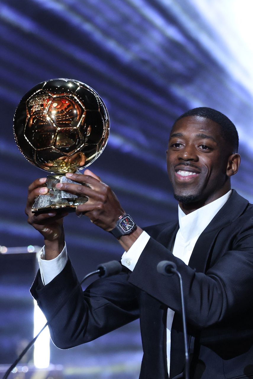 El jugador francés del PSG Ousmane Dembélé gana su primer Balón de Oro. AFP El jugador francés del PSG Ousmane Dembélé gana su primer Balón de Oro. AFP