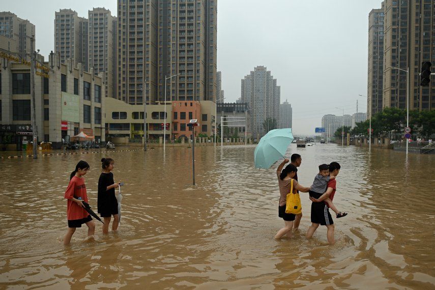 Henan es la tercera provincia más poblada de China, con casi 100 millones de habitantes, se ha visto afectada por lluvias récord en los últimos días. AFP