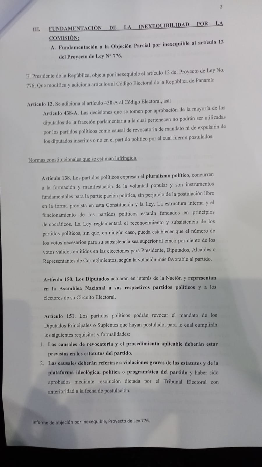 Aquí la modificación planteada con un parafraseo hecho por los diputados de la Asamblea Nacional